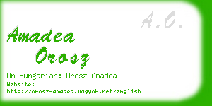 amadea orosz business card